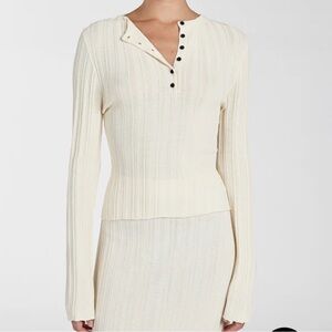 DISSH Sylvia cream long sleeve top